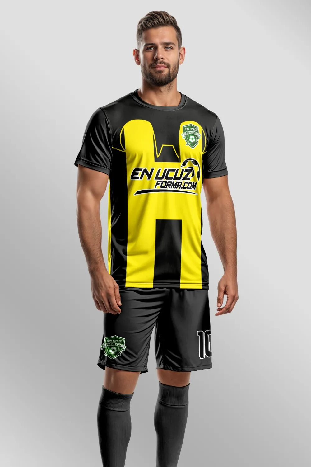 Sarı siyah futbol forması