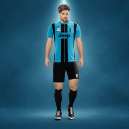 Juventus Turkuaz-Siyah Dijital Halı Saha Forma