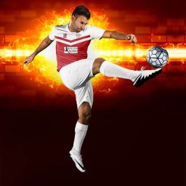 Victory Kırmızı-Beyaz Dijital Halı Saha Forma