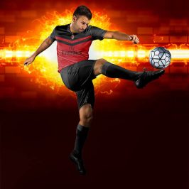 Victory Kırmızı-Siyah Dijital Halı Saha Forma