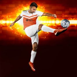 Victory Turuncu-Beyaz Dijital Halı Saha Forma
