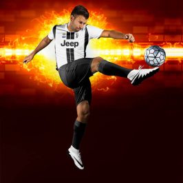 Juventus Siyah-Beyaz Dijital Halı Saha Forma