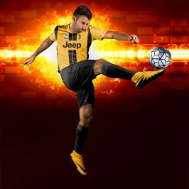 Juventus Sarı-Siyah Dijital Halı Saha Forma