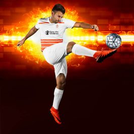 Real Beyaz-Turuncu Dijital Halı Saha Forma