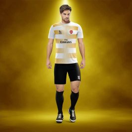 Dortmund Beyaz-Gold Dijital Halı Saha Forma